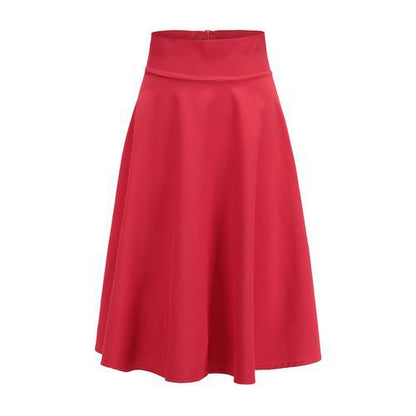 All-matched Dip Hem Umbrella Women Skirts