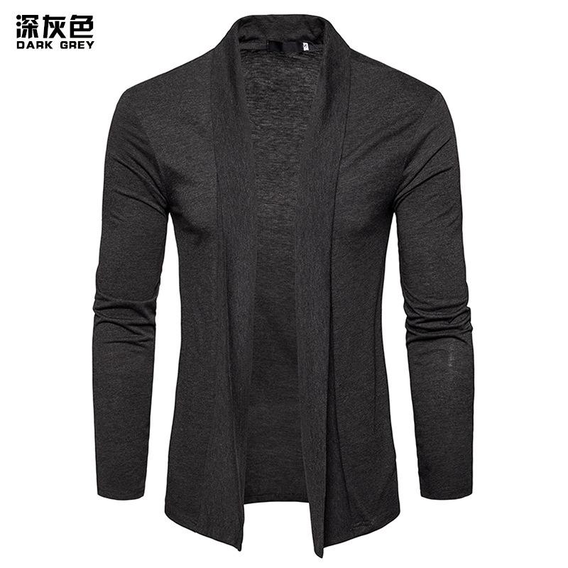 Men's Fashion Basic Long Sleeves Turndown Shawl
