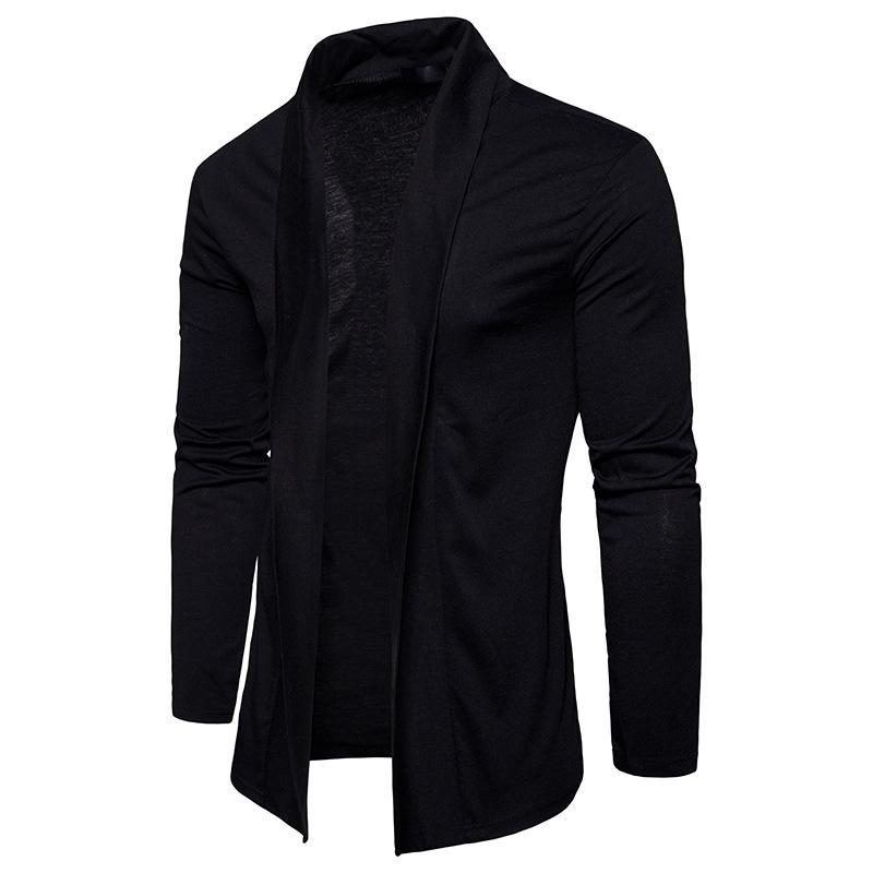 Men's Fashion Basic Long Sleeves Turndown Shawl
