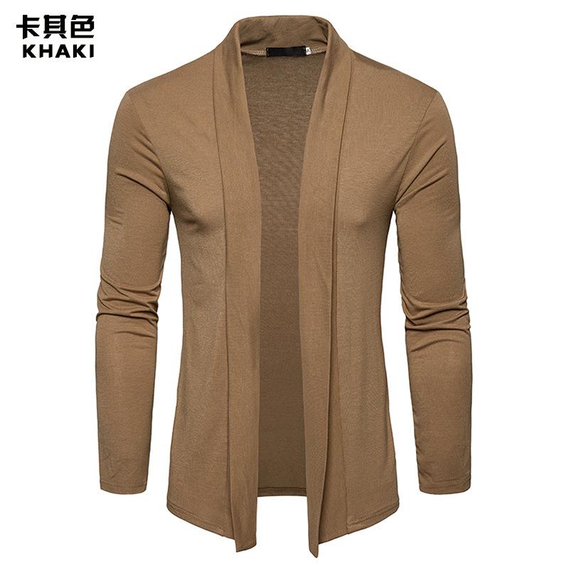 Men's Fashion Basic Long Sleeves Turndown Shawl