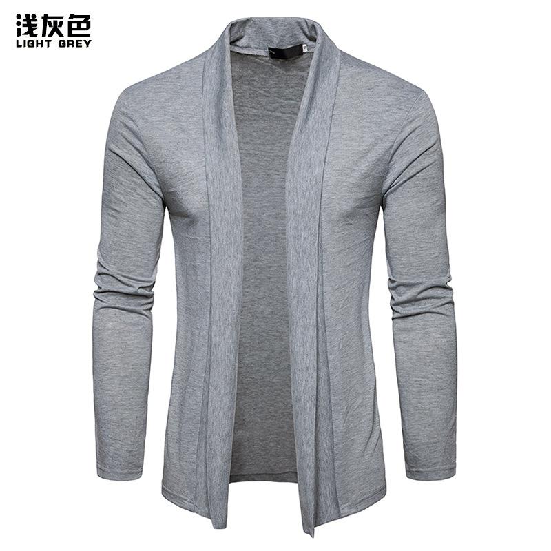 Men's Fashion Basic Long Sleeves Turndown Shawl