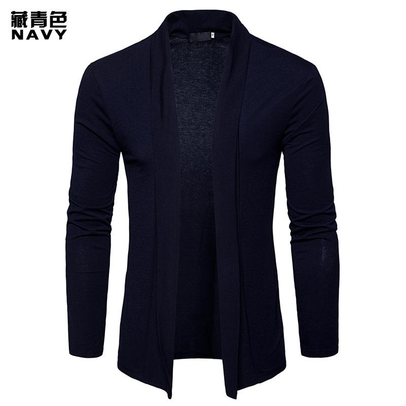 Men's Fashion Basic Long Sleeves Turndown Shawl