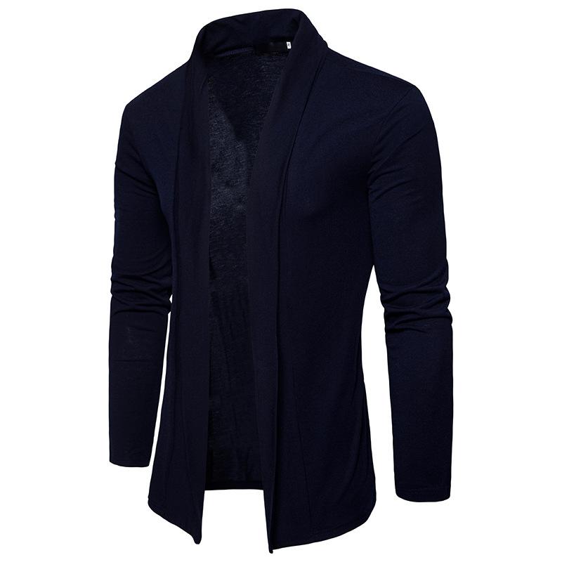 Men's Fashion Basic Long Sleeves Turndown Shawl