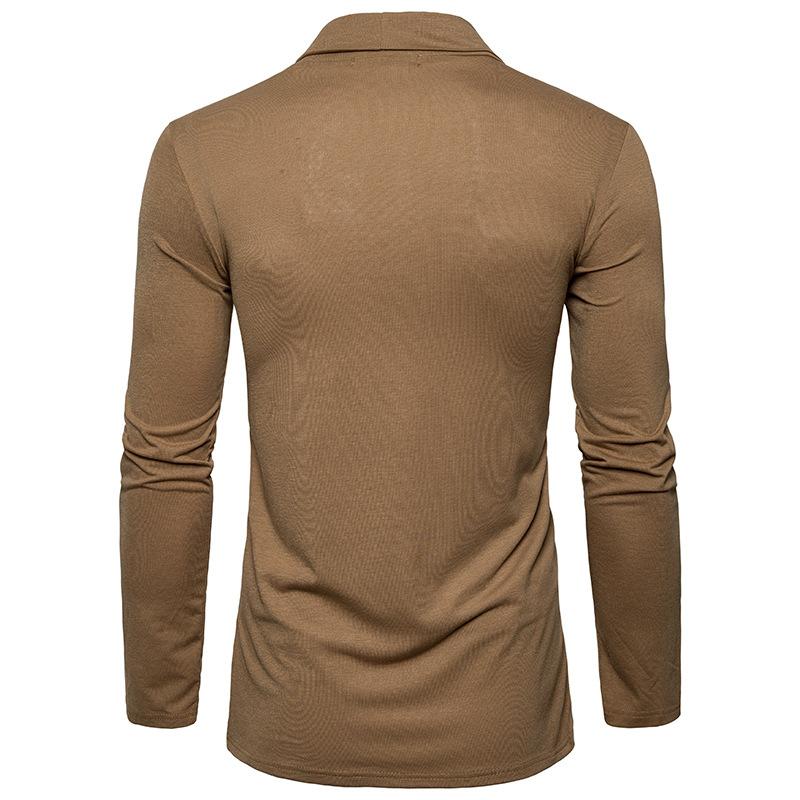 Men's Fashion Basic Long Sleeves Turndown Shawl