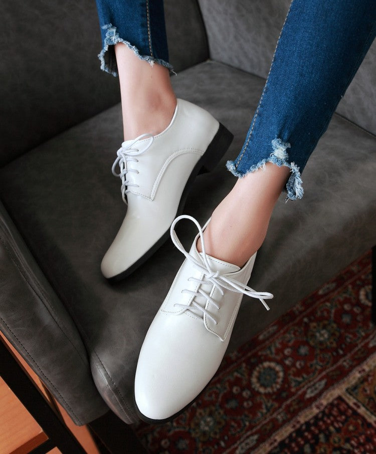 Women's Casual Lace Up Low Heels Shoes