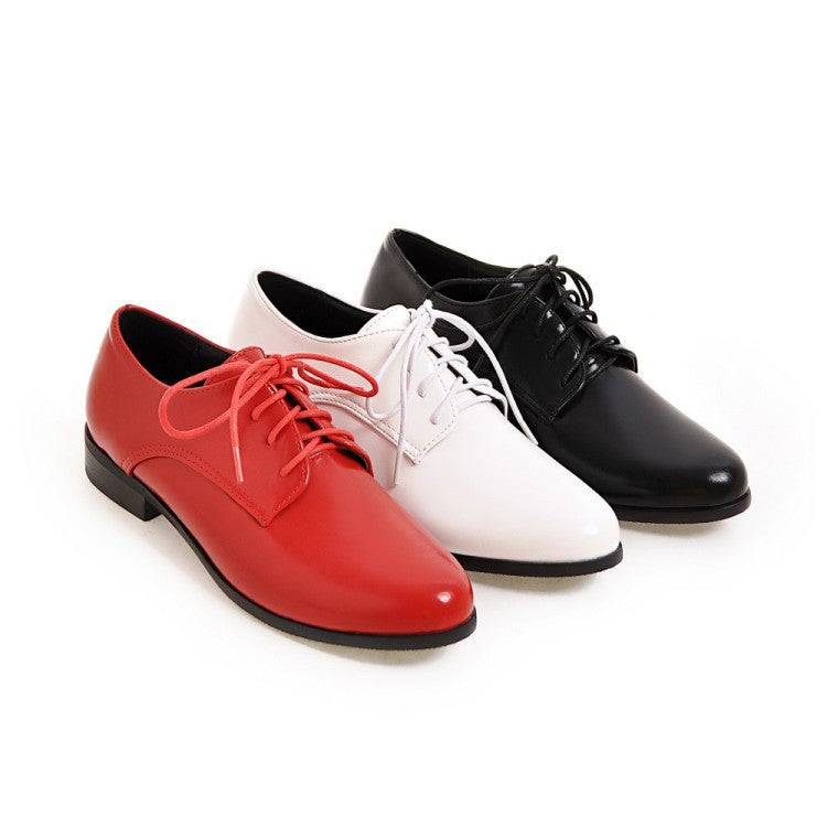 Women's Casual Lace Up Low Heels Shoes