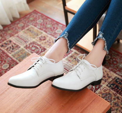 Women's Casual Lace Up Low Heels Shoes