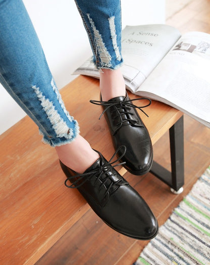 Women's Casual Lace Up Low Heels Shoes