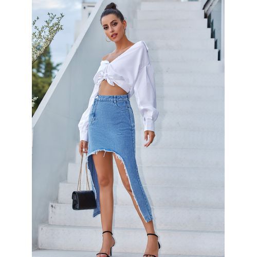 Ins Fashion Loose Denim Daily Women Skirts