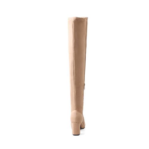 Women Zipper High Heel Thigh High Boots