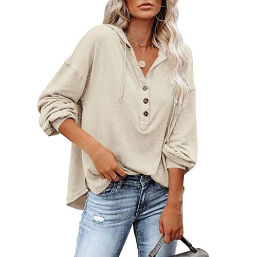 Womens Button Cardigan Solid Color Long Sleeve Sweater