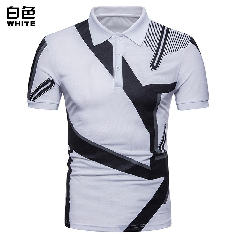 Men's Geometric Printing Short Sleeves T-shirt