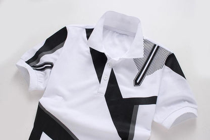 Men's Geometric Printing Short Sleeves T-shirt