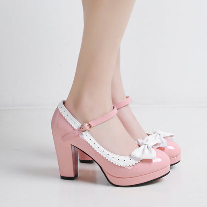 Butterfly Knot Platform Pumps High Heels