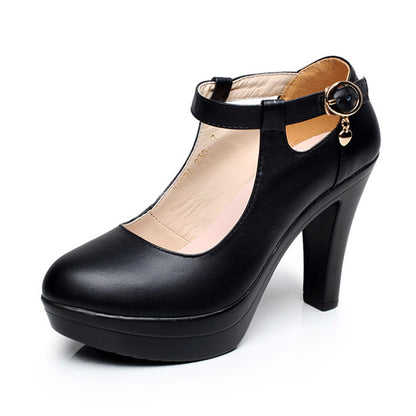 Women's Chunky Heel Pumps Super High Heel Buckle