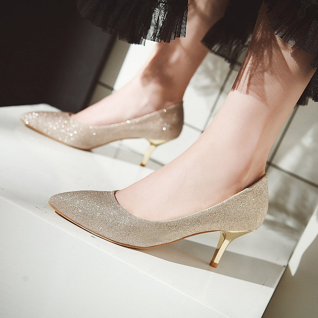 Wedding Shoes High Heel Shallow Mouth Women Pumps