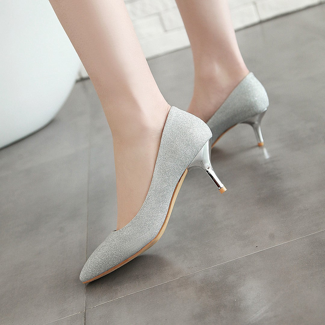 Wedding Shoes High Heel Shallow Mouth Women Pumps