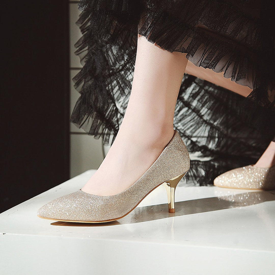 Wedding Shoes High Heel Shallow Mouth Women Pumps