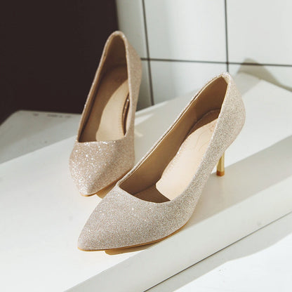 Wedding Shoes High Heel Shallow Mouth Women Pumps