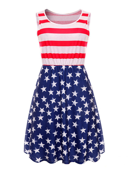 American Flag Print Dress for Women