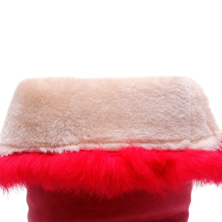 Warm Fur Snow Boots Women Platform Knee High Boots 4885