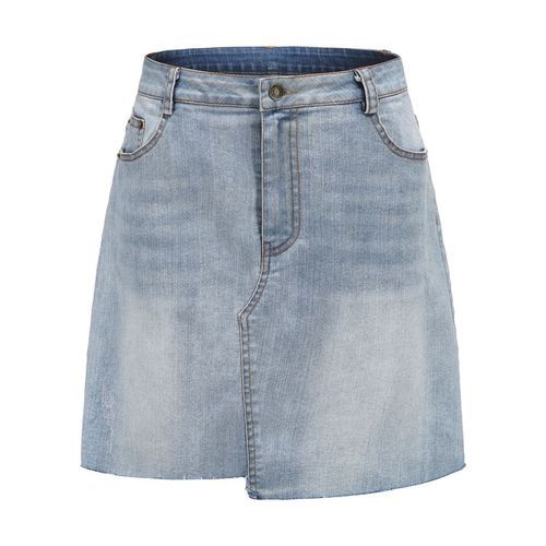 Linen Denim Washable High Waist Daily Denim Women Skirts