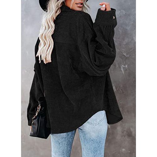 Womens Oversize Long Seelved Blouse Shirt