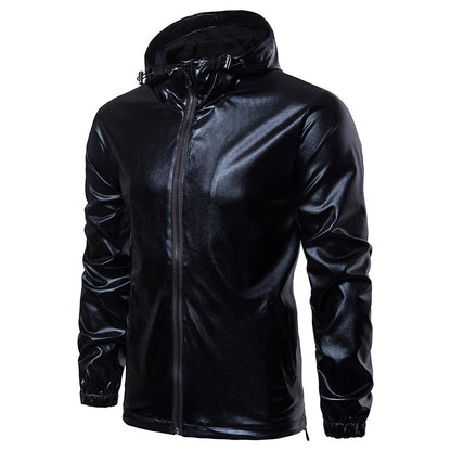 Men's Solid Gilded Sports Hoods Jackets