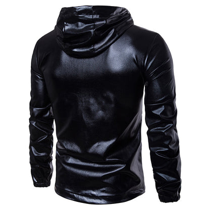 Men's Solid Gilded Sports Hoods Jackets