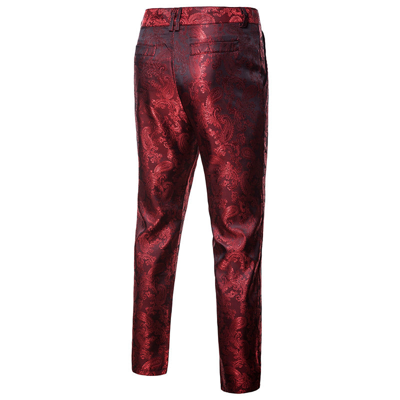 Men's Sequins Slim Trousers Pants