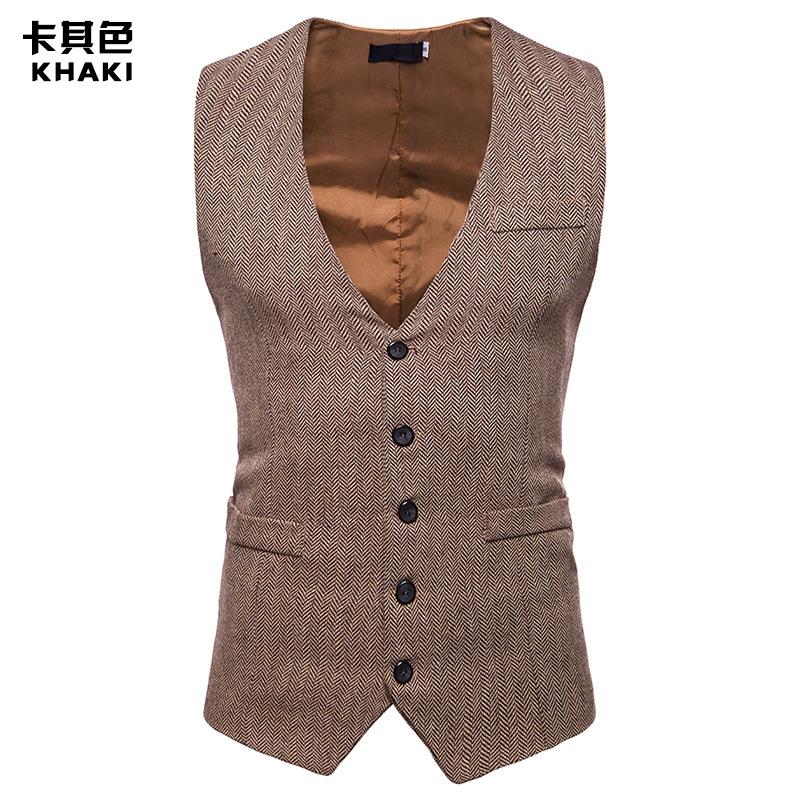 Men's Woollen Single Breasted Tougah Guy Suit Vest