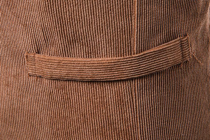 Men's Corduroy Single Breasted Tough Guy Suit Vest