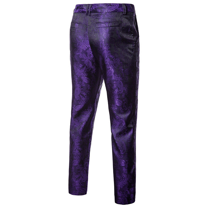 Men's Sequins Slim Trousers Pants