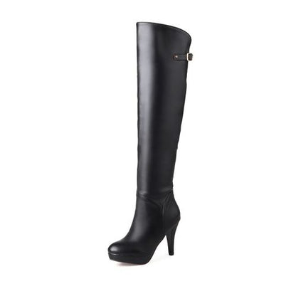 Women High Heels Platform Knee High Boots