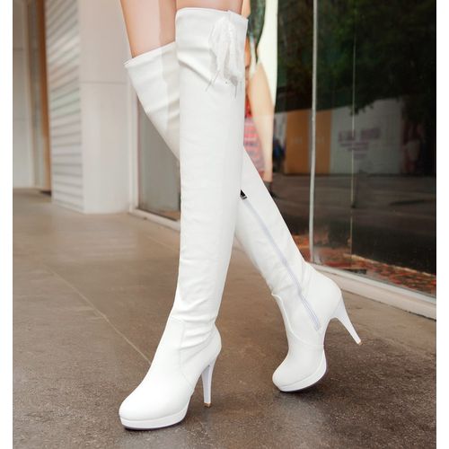 Women Platform High Heels Thigh High Boots