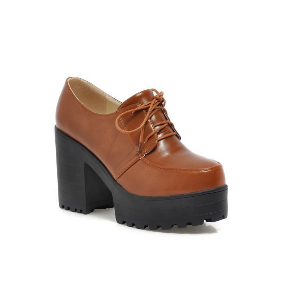Lace Up Women Pumps High Heels Platform Shoes 5280