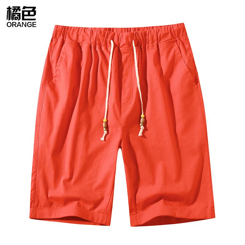 Men's Linen Casual Drawstring  Beach Shorts