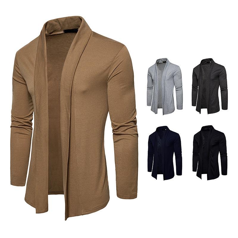 Men's Fashion Basic Long Sleeves Turndown Shawl