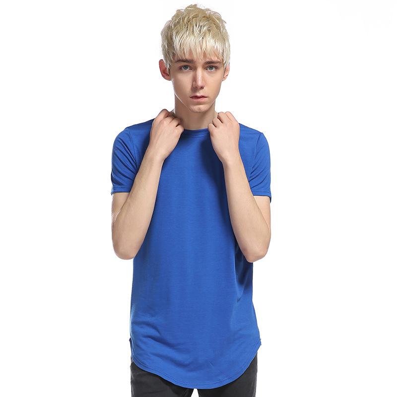 Men's Hip-Hop Street Style Street Style Double Zipper Long Round Neck T-shirt