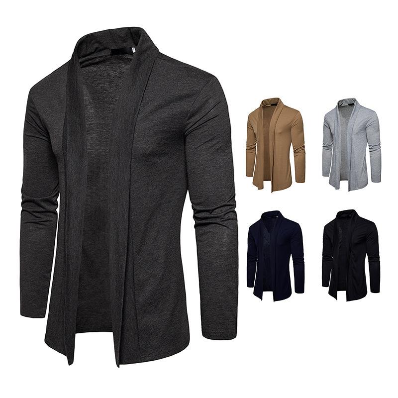 Men's Fashion Basic Long Sleeves Turndown Shawl