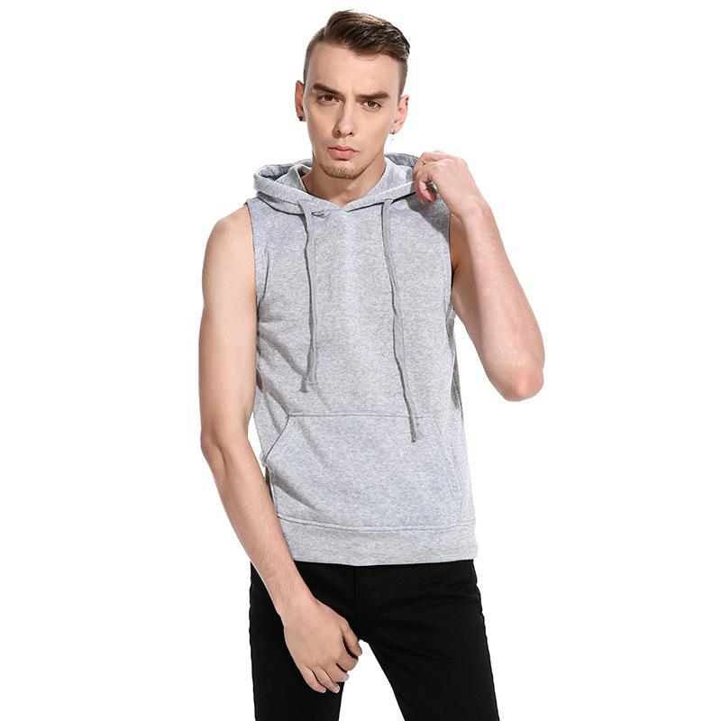 Men's Pullover Hooded Pocket Vest Vest