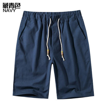 Men's Linen Casual Drawstring  Beach Shorts