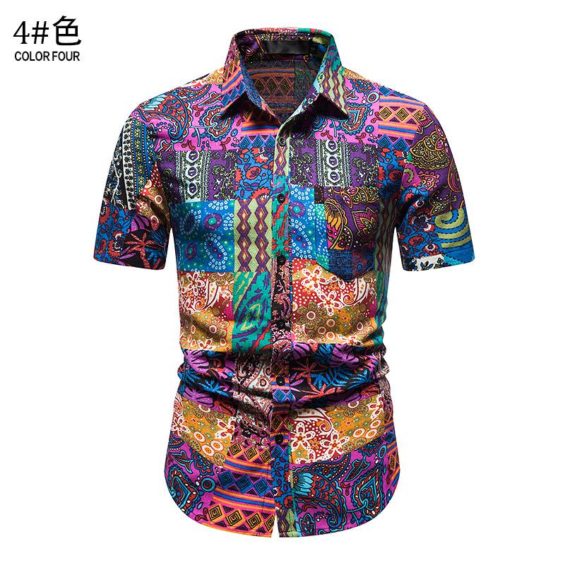 Men's Hawaii Casual Turndown Short Beach Shirts