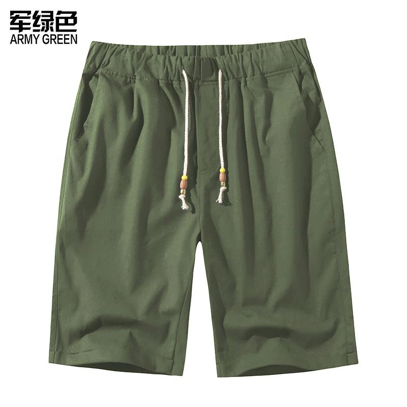 Men's Linen Casual Drawstring  Beach Shorts