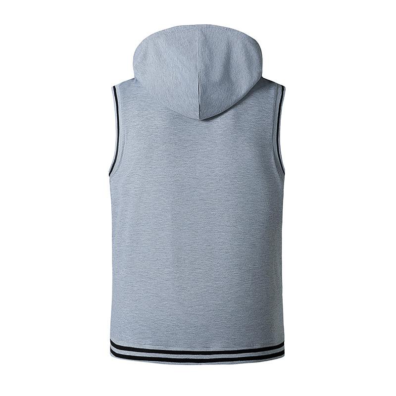 Men's Workout Hooded Vest Workout Fitness Muscle Sleeveless Workout T-shirt