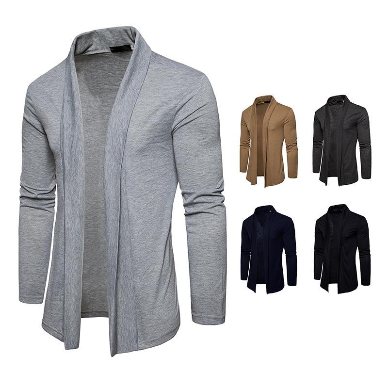 Men's Fashion Basic Long Sleeves Turndown Shawl
