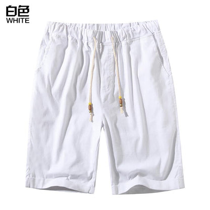 Men's Linen Casual Drawstring  Beach Shorts