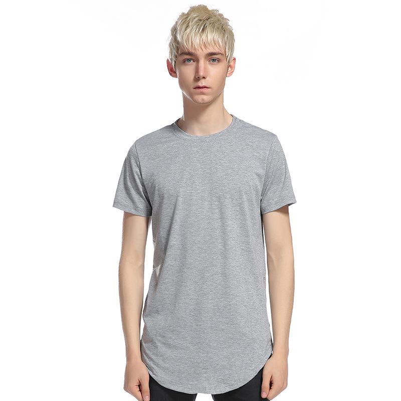 Men's Hip-Hop Street Style Street Style Double Zipper Long Round Neck T-shirt