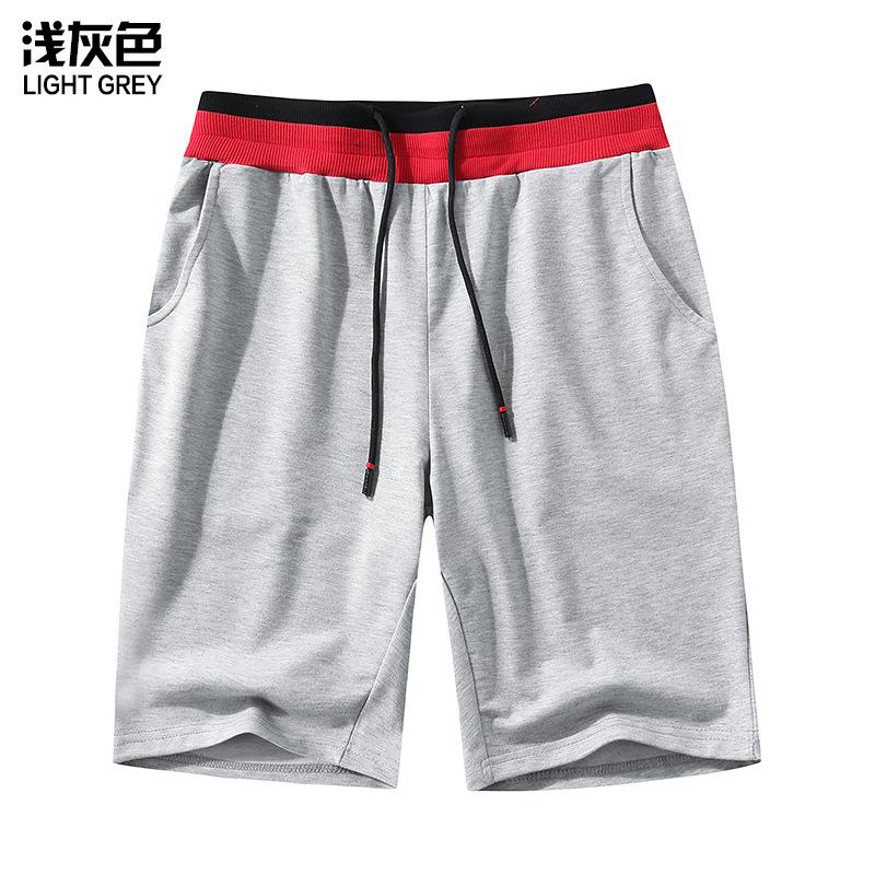 Men's Casual Cotton Elasticity Jogging Sports Drawstring  Knitting Shorts