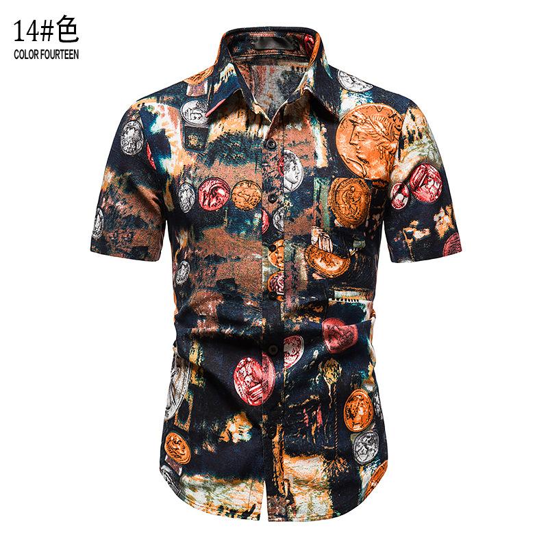 Men's Hawaii Casual Turndown Short Beach Shirts